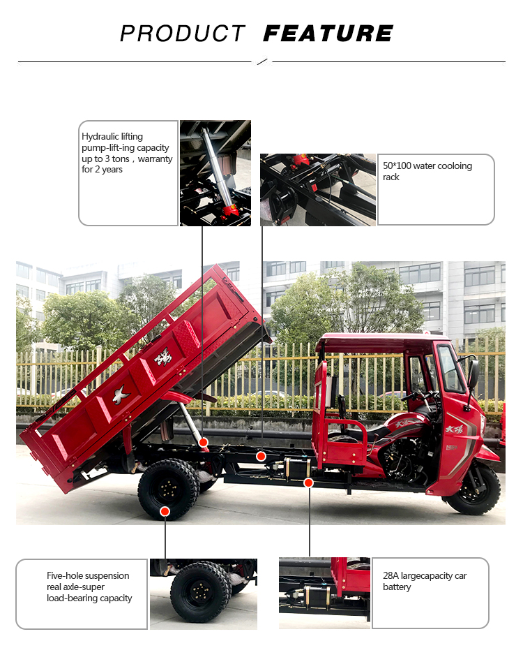 DAYANG Gasoline Tricycle Lifan 300cc Engine for Cold Chain and Cargo Transportation