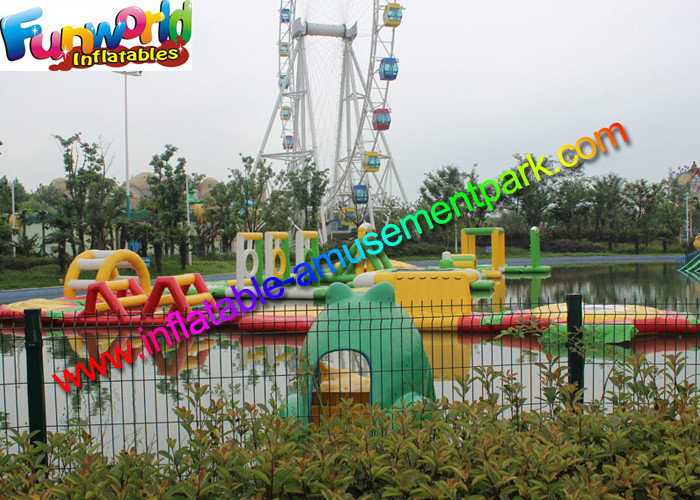 Tarpaulin Inflatable Water Toys Floating Water Park With Air Pump