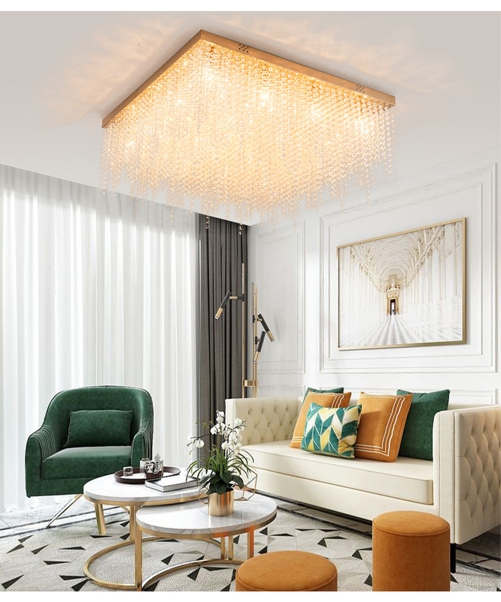 Crystal Chain Ceiling Lights New Lampara Techo for Home Decor guzhen lighting(WH-CA-107)