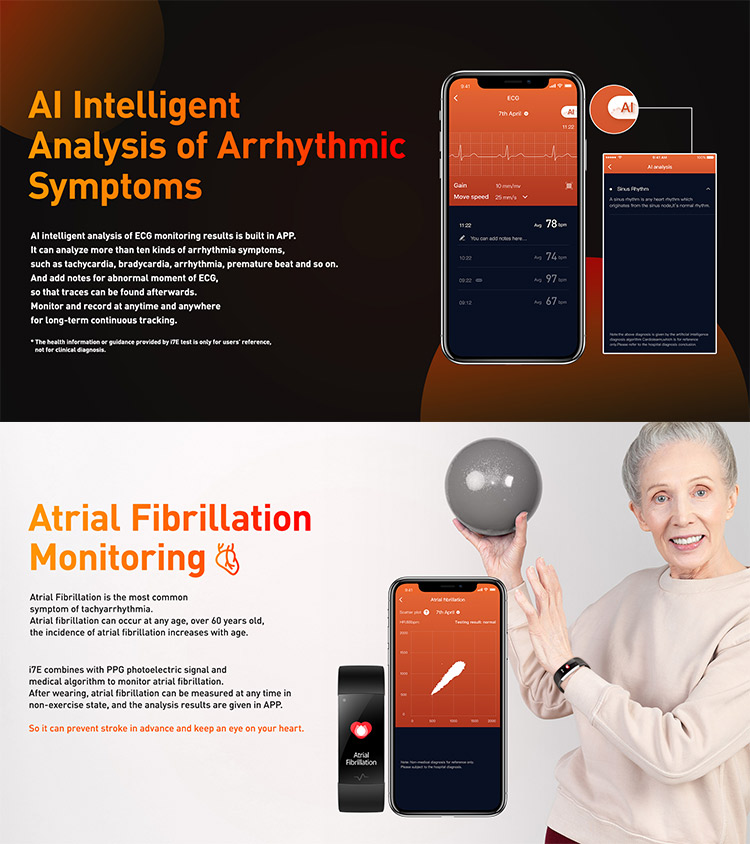 Smart Band Oled Touch Screen ECG Sensor Smartwatch