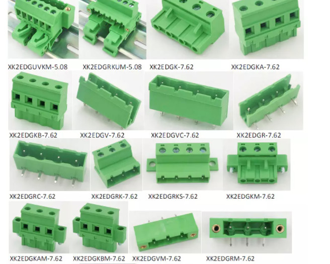5.08MM 6 Pin Terminal Block Connector XK2EDGKM PA66 6 Pin Screw Terminal