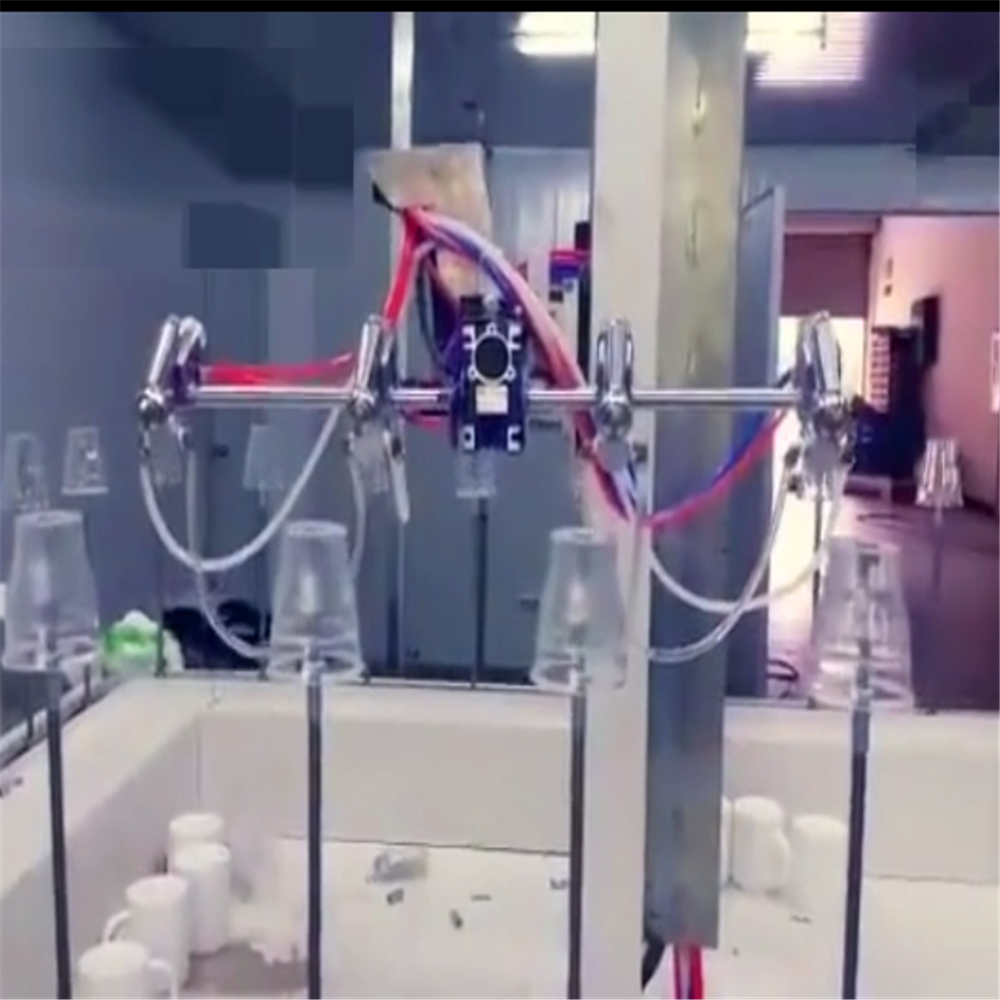 Four Axis 4KW Steel Automatic Spray Coating Machine For Glass Cup