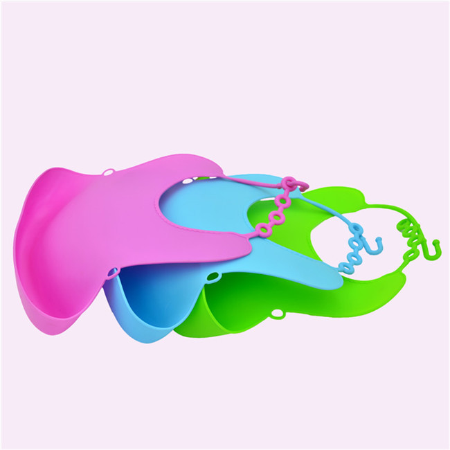 Plain Dyed Pattern Baby Shampoo Cap 27*22cm Size Waterproof Bibs Long Lifespan