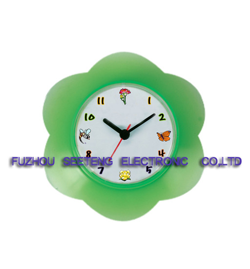 flower shap desk alarm clock with colorful material and lovely customized dial for children