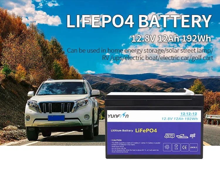 Lithium Iron Phosphate Golf Cart Battery 12V 6Ah Lifepo4 Battery