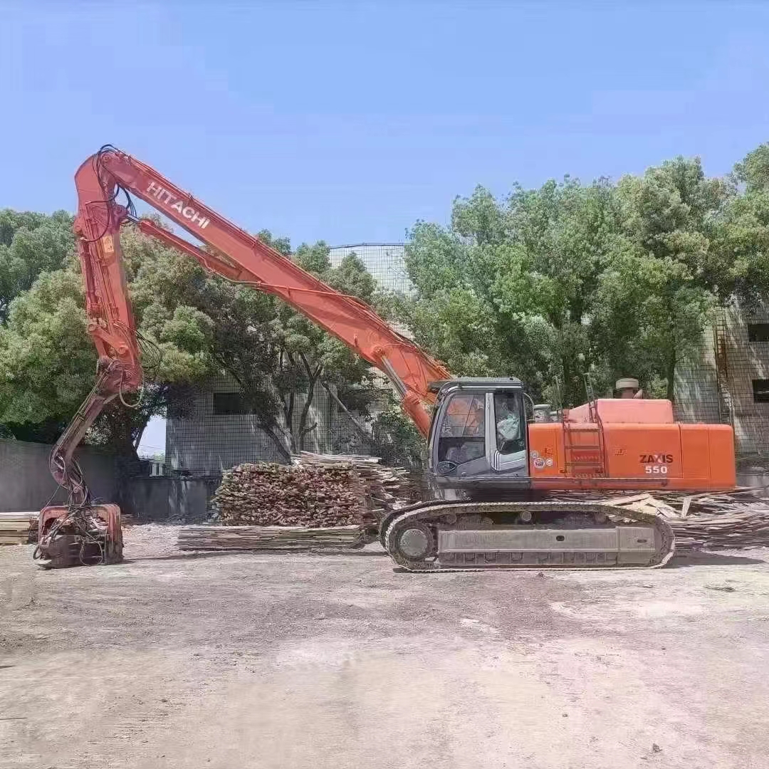 55T Second-hand Hitachi Excavator ZAXIS 550 Pile Driver with 3.3m3 Bucket Capacity