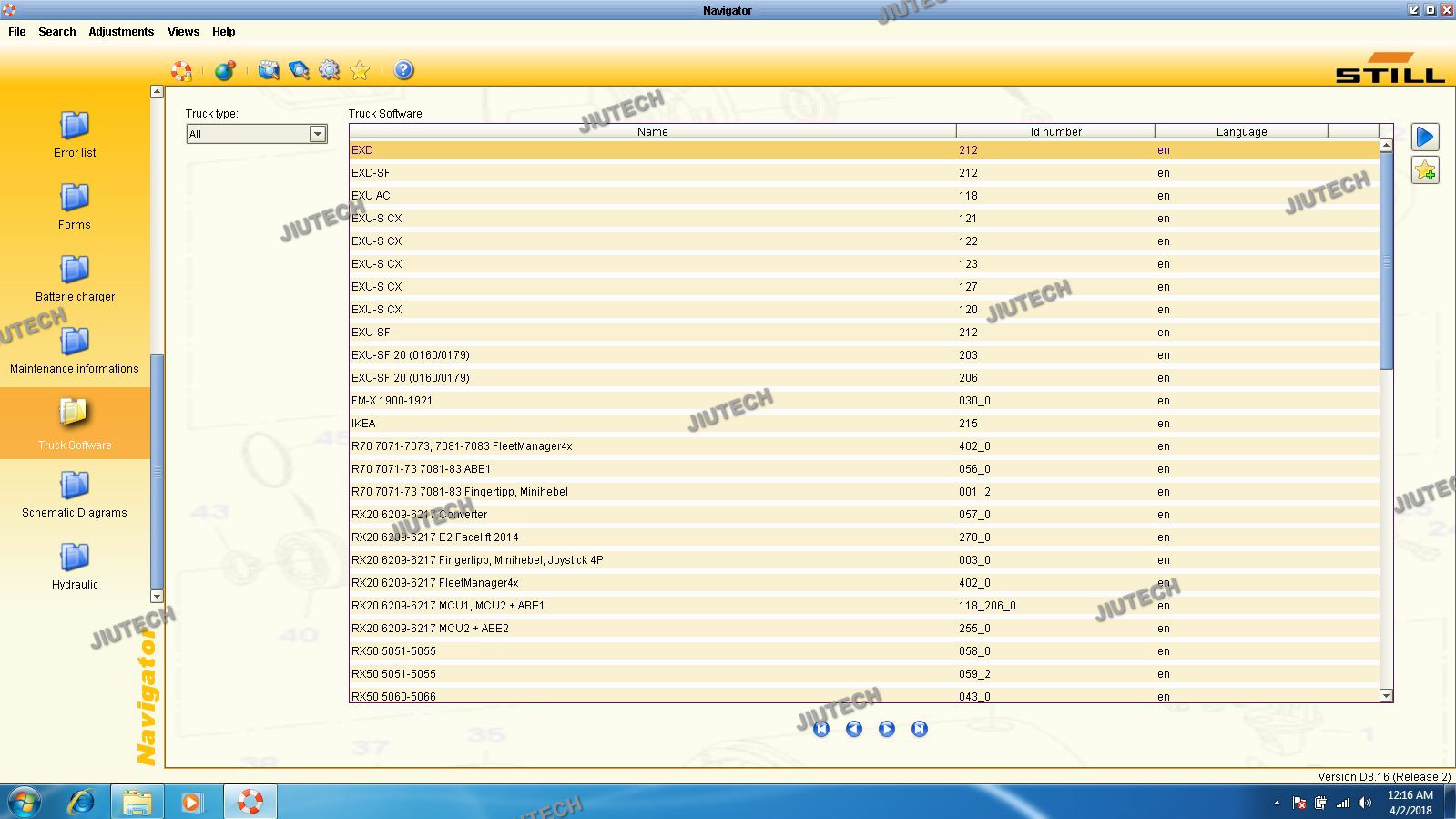 Original for Still Forklift Diagnose Tool Canbox with 8.21 Navigator Software for STILL Forklift Scanner Tools and F110