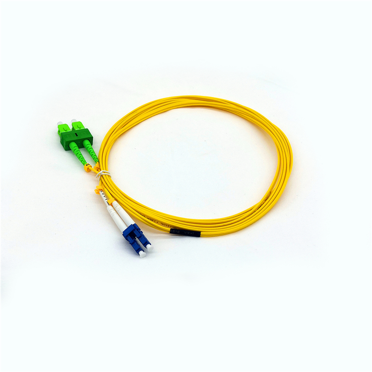 Fiber Patch Cord 3 meters Green Dublex Lc To Sc Fiber Patch Cable Singlemode Duplex Fiber Optic Duplex Lc - Sc patchcor