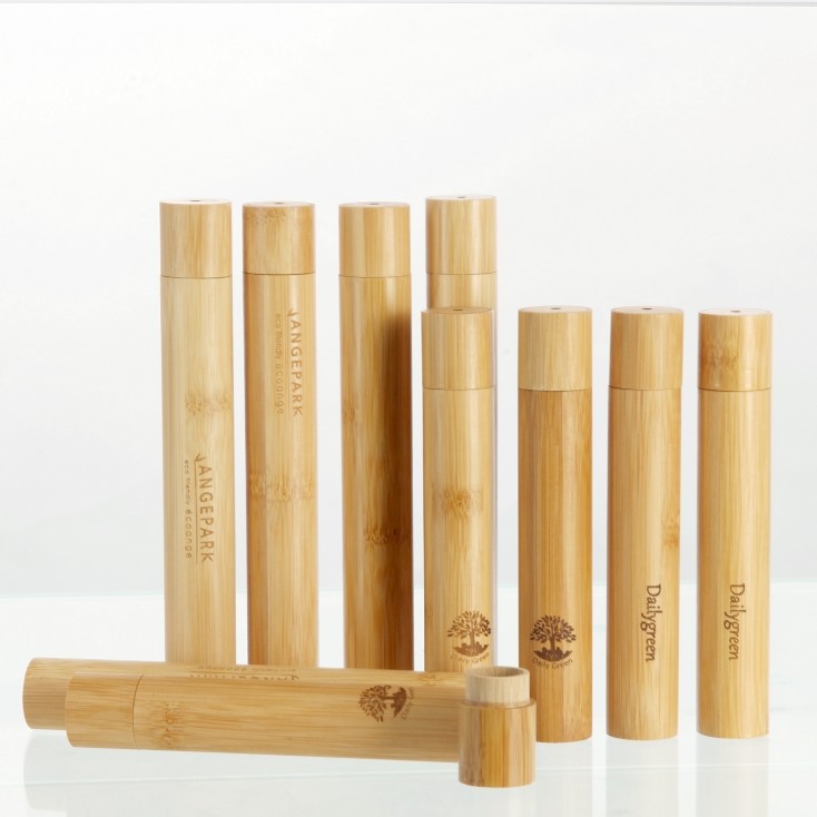 Biodegradable Toothbrush Travel Case Reusable Bamboo Box BPA FREE