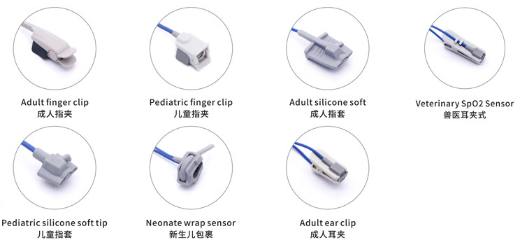 Biosys Adult Finger Clip SpO2 Sensor BPM-300 TPU 3m/10 ft Round 6-pin Biosys connector