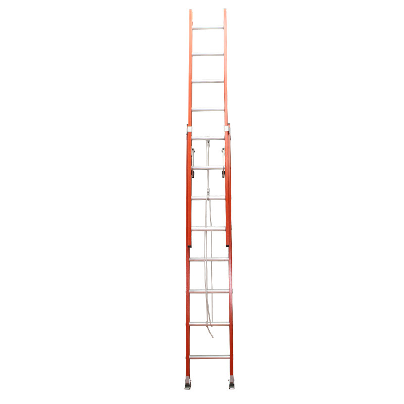 Lightweight 16 Tread Fiberglass Step Ladder OEM Accepted Corrosion Resistance