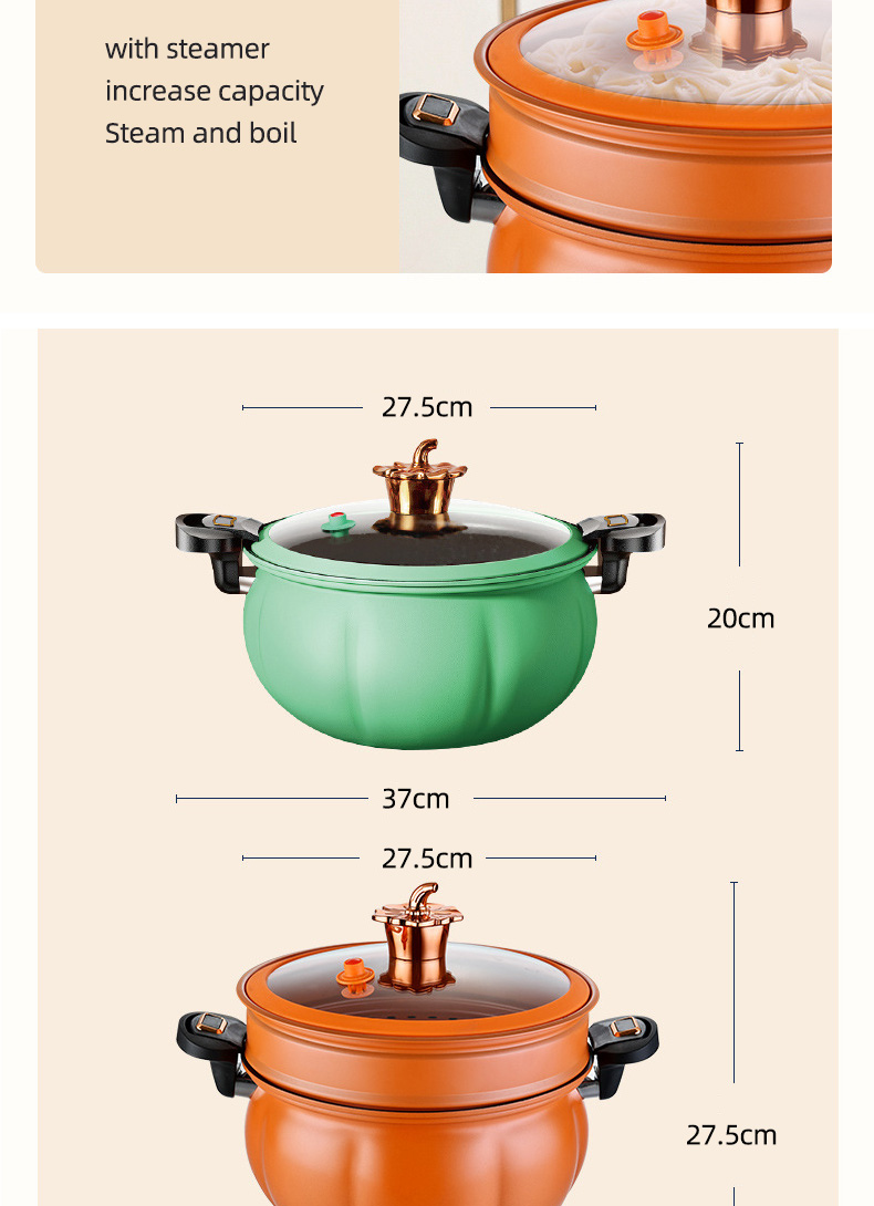 8l Large Capacity Iron Micro Pressure Cooking Pot Maifan Stone Non Stick Coating