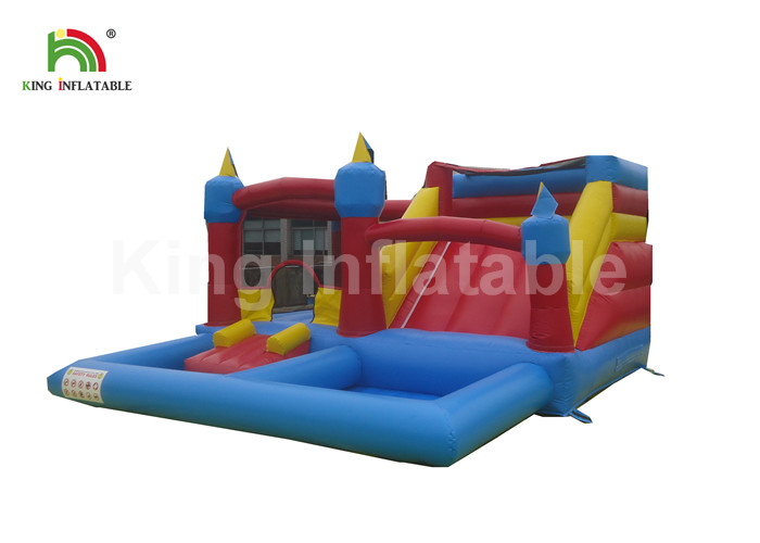 Fire - Retardant Outdoor Toddler Inflatable Bouncers With Slide / Water Pool
