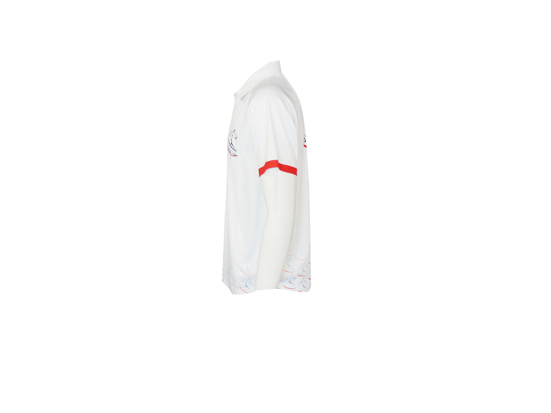 100% Polyester Men Short Sleeve Polo Shirts Gradient Color Pattern