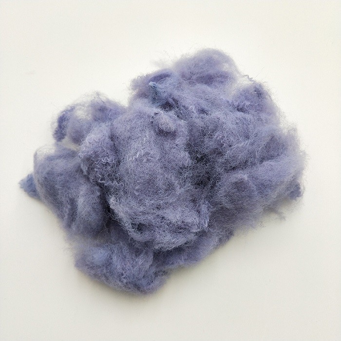 Bulish Grey PSF 12D x 51mm Dope Dyed Polyester For Acoustic Panels