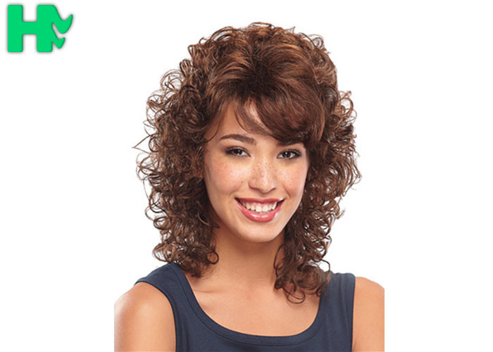 Pretty Synthetic Hair Wigs / Heat Resistant 14 Inches Synthetic No Lace Hair Wig