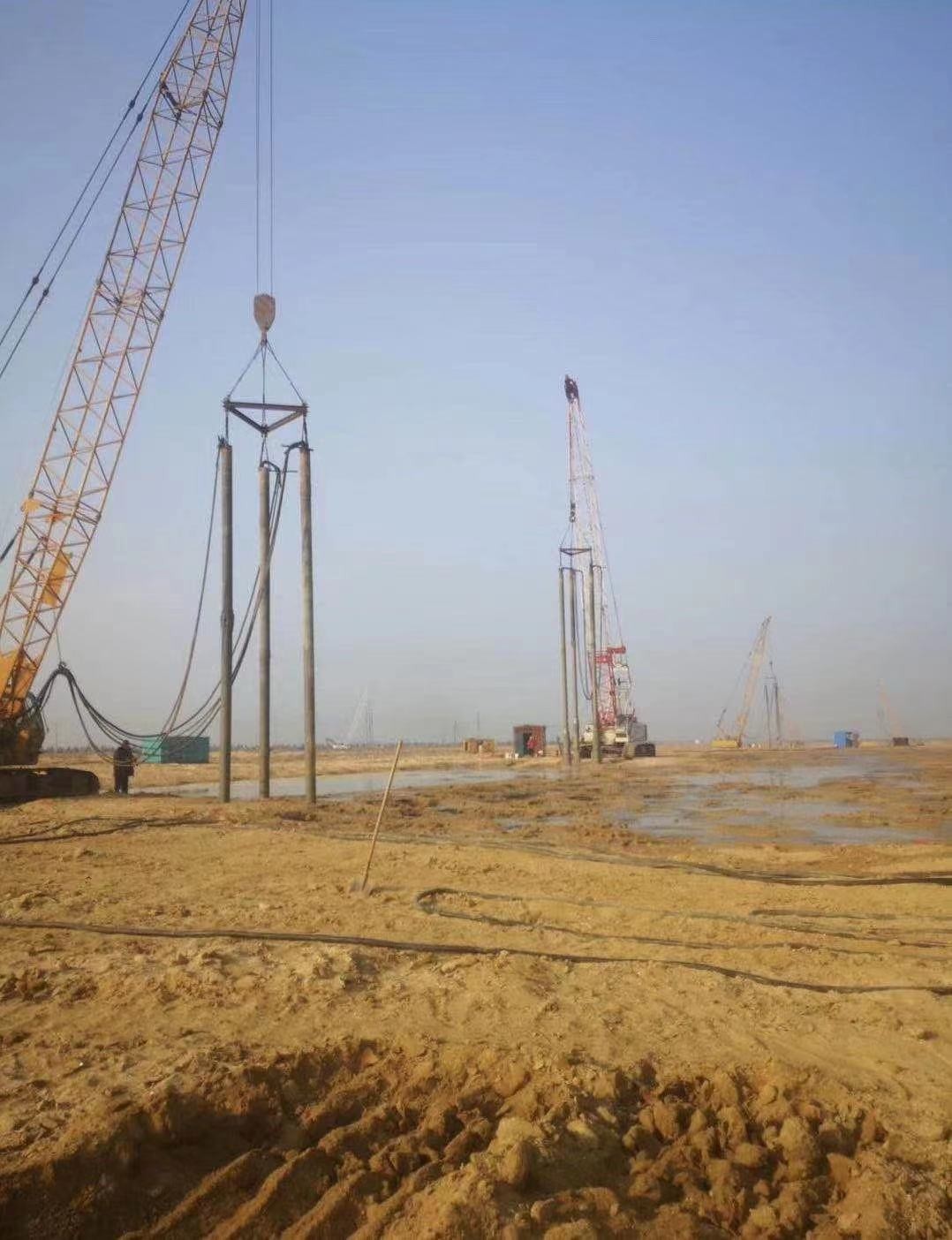130kw 377mm Stone Column Driving Vibroflotation Method Machine