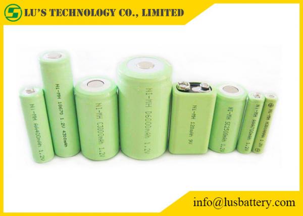 Quality NIMH Rechargeable 9 Volt Nickel Metal Hydride Battery 1.2V OEM / ODM Welcome size 1/2A 1/2AA A AA AAA C D F SC recharge for sale