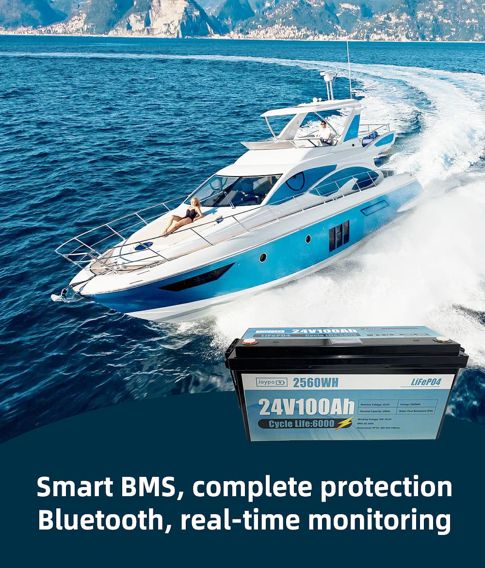 24 Volt 100Ah 200Ah 300Ah Marine Lithium Battery LiFePO4 Lithium Ion Battery Pack