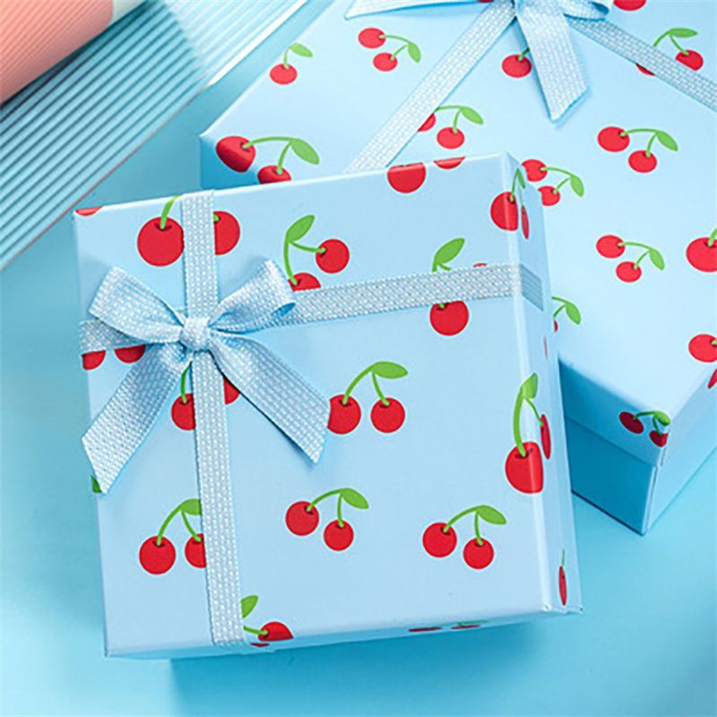 Ribbon Bow Tie Lid and Base Carton Box, Luxury Gift Paper Packaging Boxes