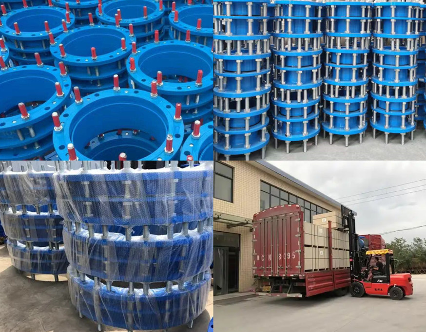 Pipe fittings double flange flexible coupling stainless steel dismantling joint