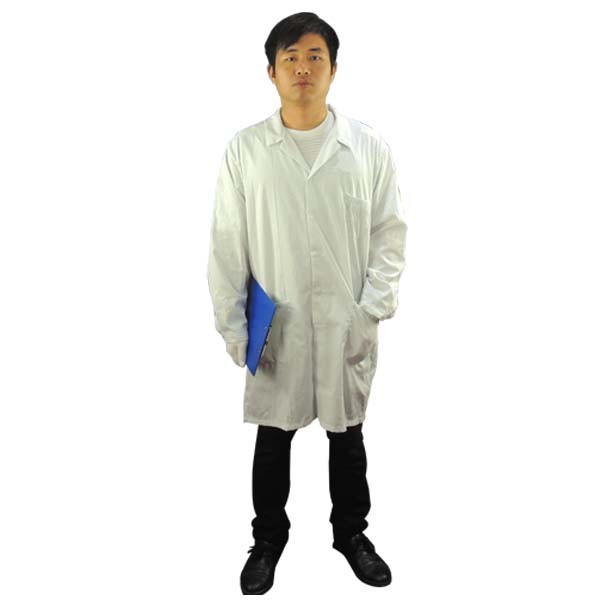 Cleanroom Lab Blue White Static Dissipative ESD Smock