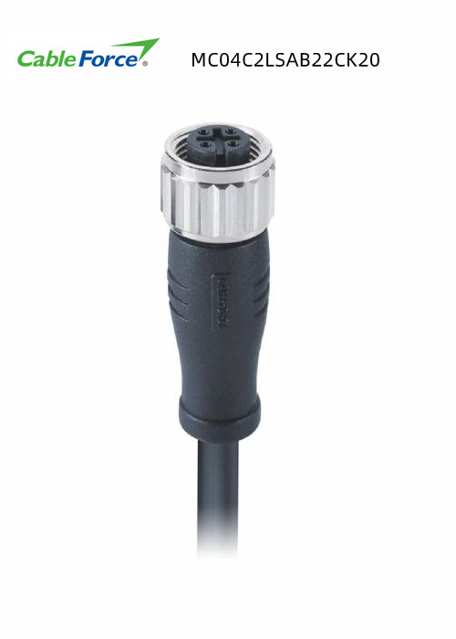 A Code Male To Female M8 6 Pin Connector With PVC Cable Unshielded
