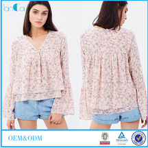 Boho Style Women Floral Printed Blouse