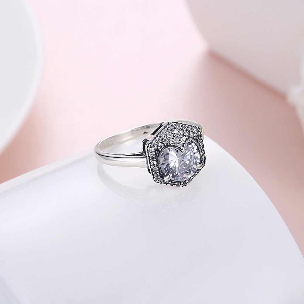Luxury Jewelry Wedding Ring Couples S925 Silver Eight Heart Eight Arrows Zircon Diamond Ring
