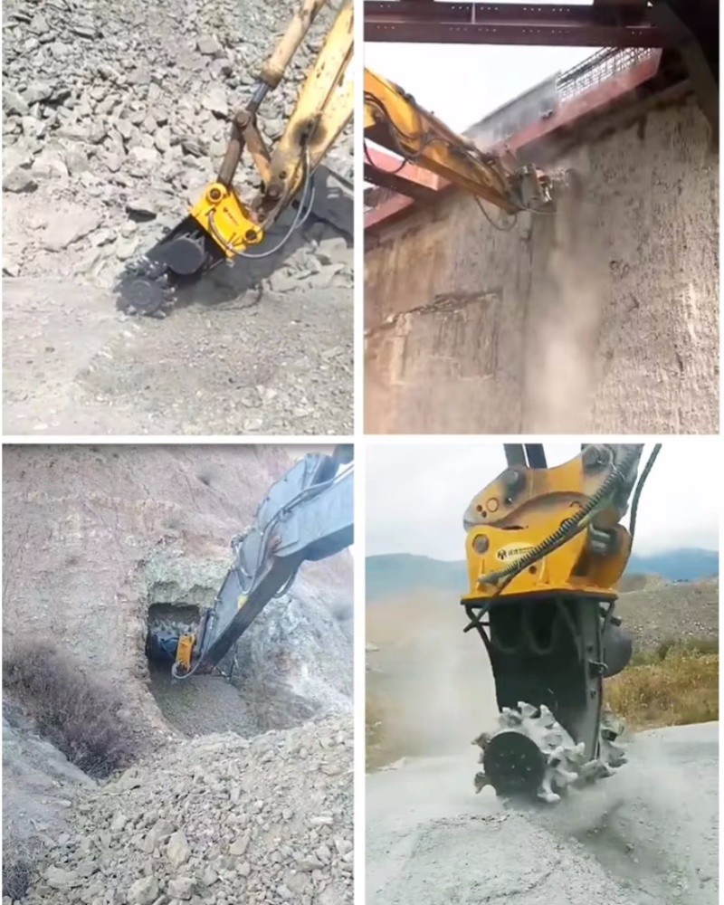 Drum Cutter Double Heads Excavator Attachments Design Horizontal And Vertical Milling Machine