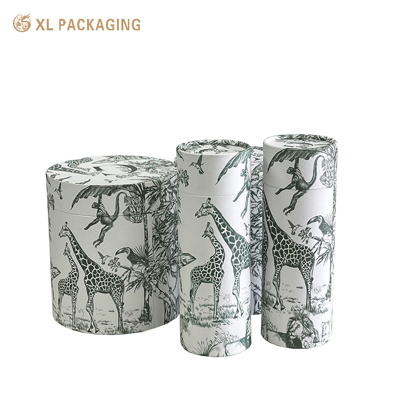 Custom Kraft Paper Tube Packaging Skincare Round Cardboard Tube Packaging Box