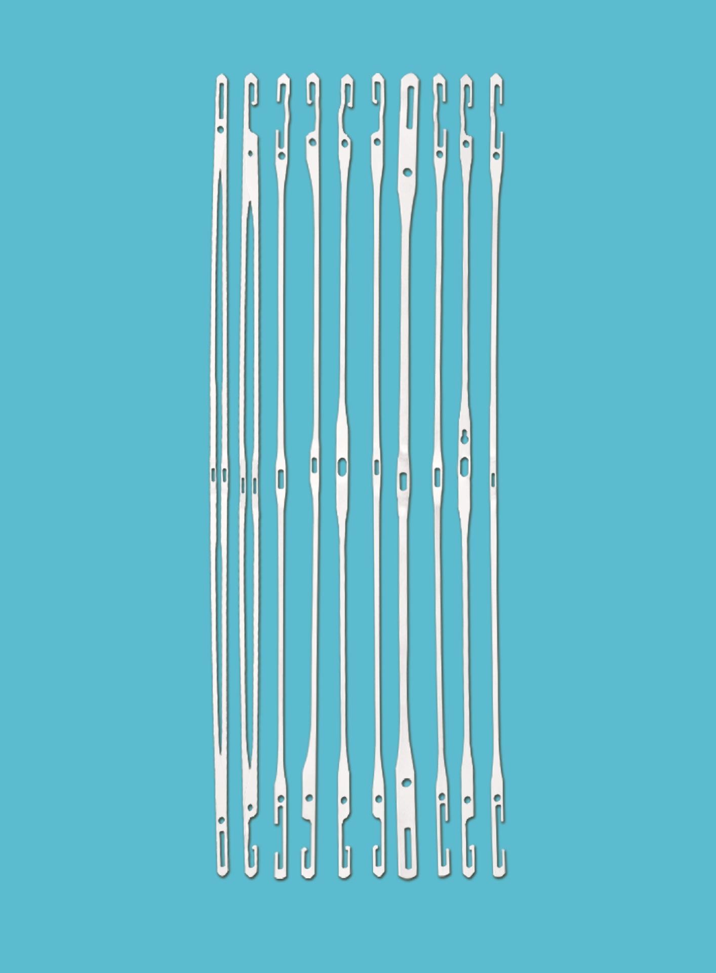 Ss Heddle Wire Picanol Air Jet Loom Spare Parts 5.5x1.2mm Eyelet