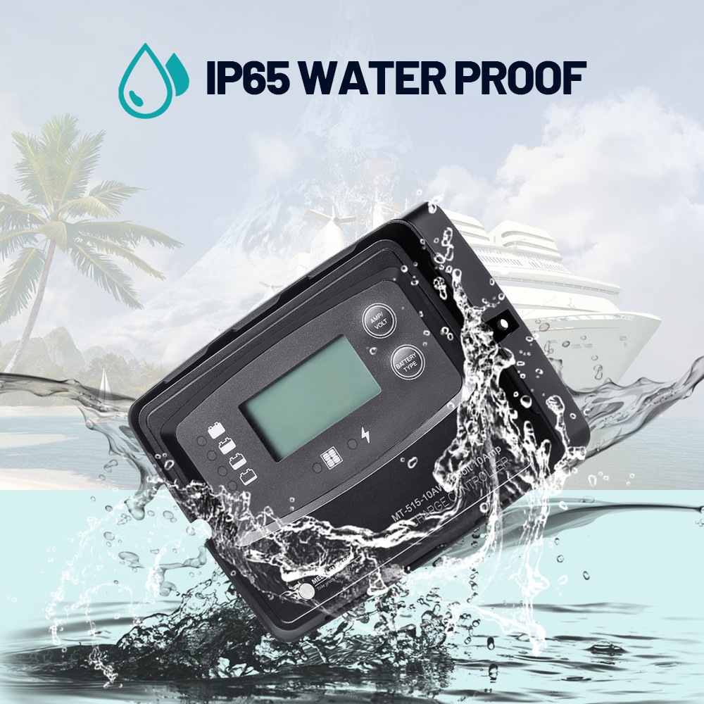 IP67 Waterproof Solar Charge Regulator 15A PWM For 12V 24V Solar Systems