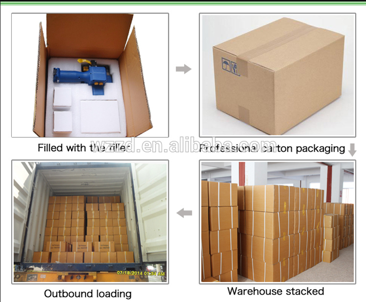 Portable Battery Powered Plastic Strapping Tool for Paper Wood Stone and Carton Packing