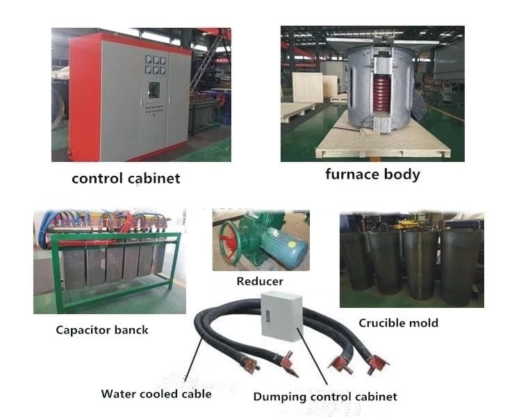 Brass Ingot Producing Induction Melting Furnace Automatic Tilting 1200C Oven