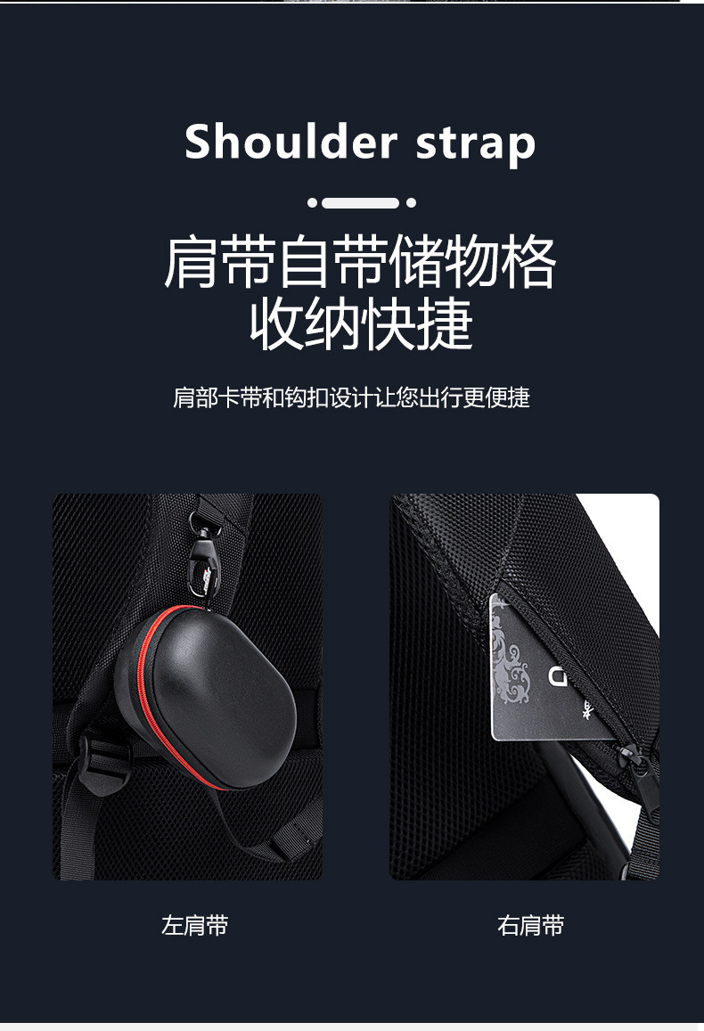 NEW BUSINESS BACKPACK DAILY COMMUTER BACKPACK MEN'S LARGE CAPACITY SHOCK-ABSORBING WATERPROOF SCHOOLBAG LAPTOP BAG
