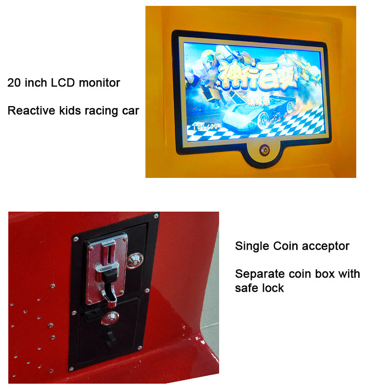 Commercial Coin Operated Car Ride For Kids Indoor Amusement