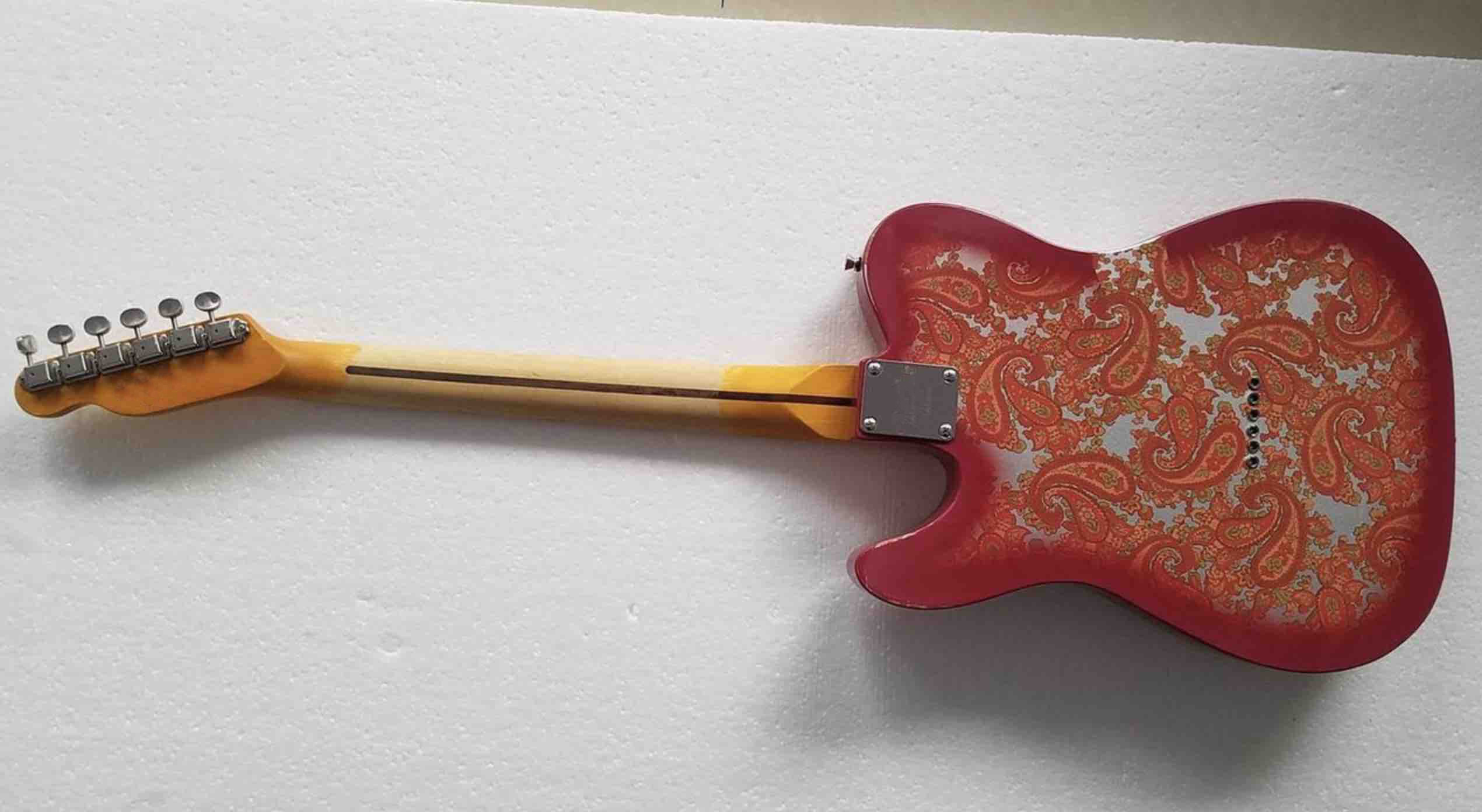 Custom Flower Power F-Holes Tele Electric Guitar