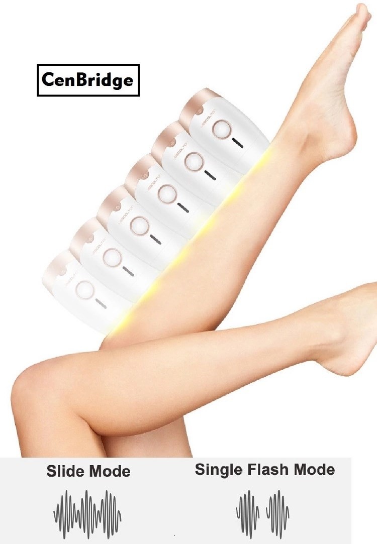 Gold White Whole Body Ergonomic Head 2.6A IPL Laser Epilator