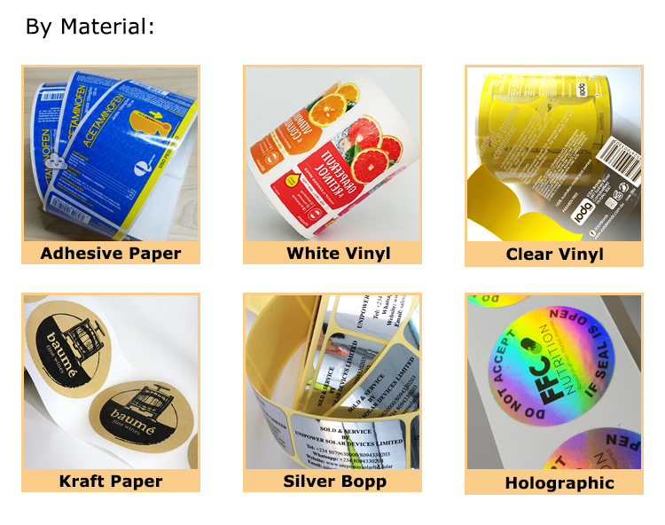 Oil Resistant 10ml Vial Labels , 6cm Wide Vinyl Bottle Labels