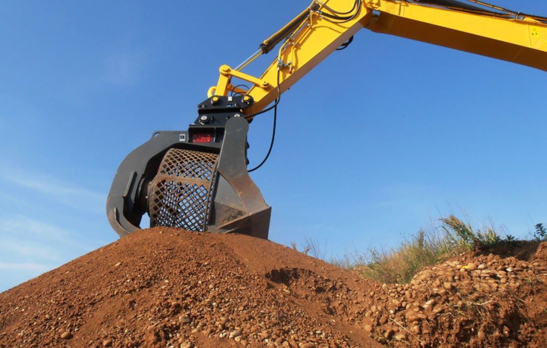 Low Noise Excavator Grapple Bucket 6-40ton Excavator Screen Bucket With Waterproof Motor