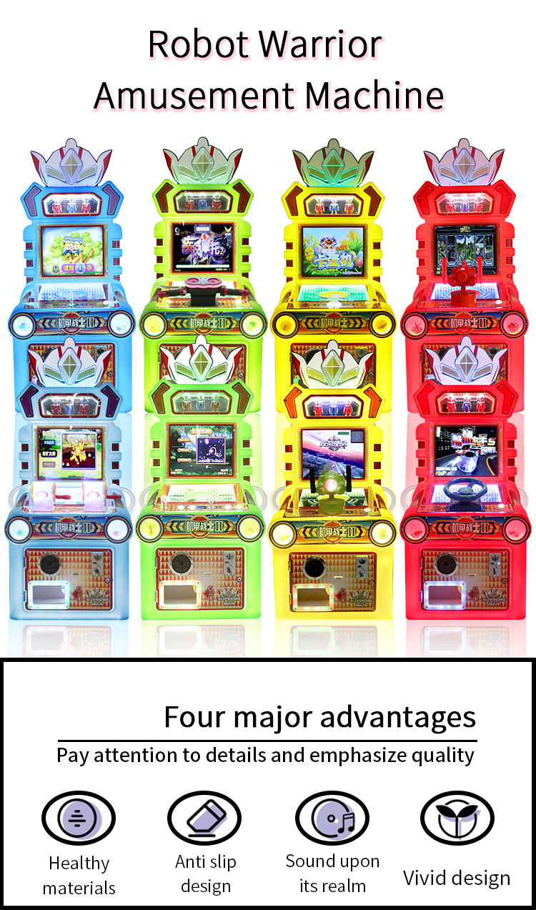 Coin Management Mech Warrior Two Person Fishing Joystick Children'S Arcade Games