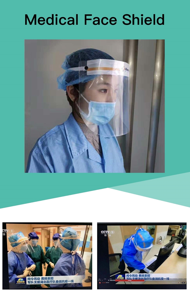 Visor Medical Anti-Fog Dental Clear Full Face Protective Disposable Face Shield With Splash Shield