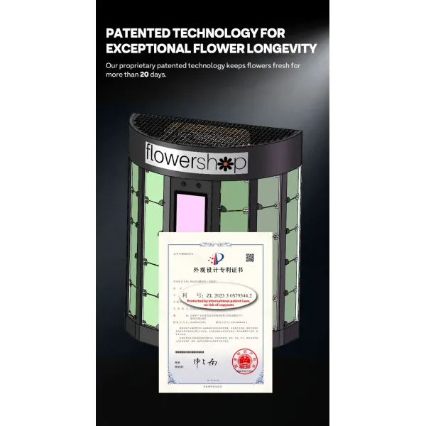 Haloo 14-lattice Customized Logo Flower Vending Machine Gifts Flower Holding Machine With Cooling Function