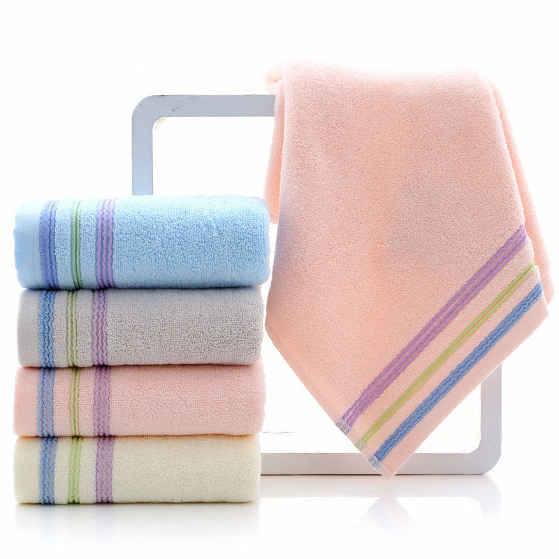100% Cotton Multicolor Dobby Towel Set for Soft and Absorbent Bathing Experience