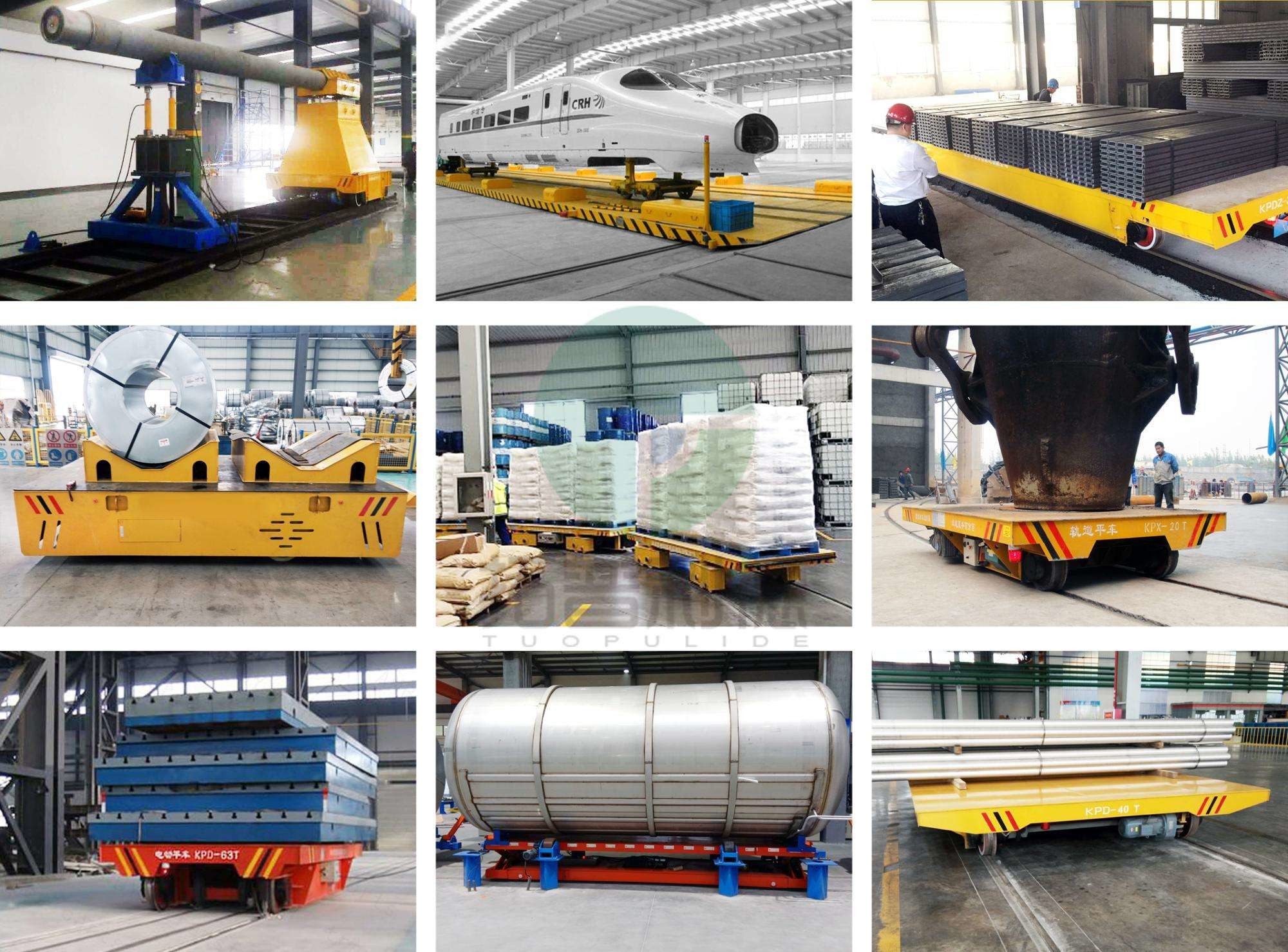 30T Electric Motorised plant Transfer Rail Cart