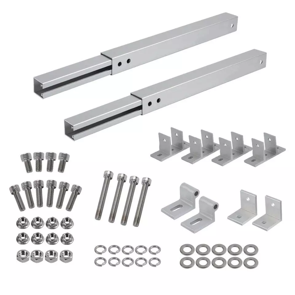 Custom Length Anodized Solar Panel Bracket for Flat Roof and Wall Mounting Solution