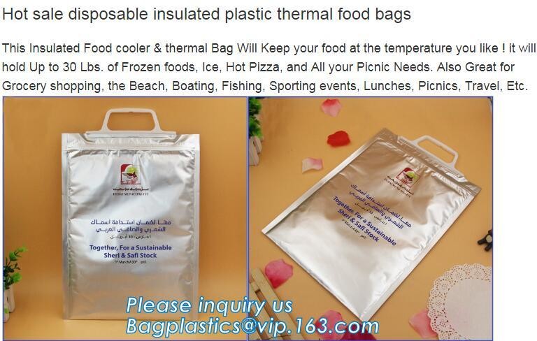 custom bulk waterproof large soft folding food delivery picnic lunch tote grocery cooler bag aluminum foil thermal bags