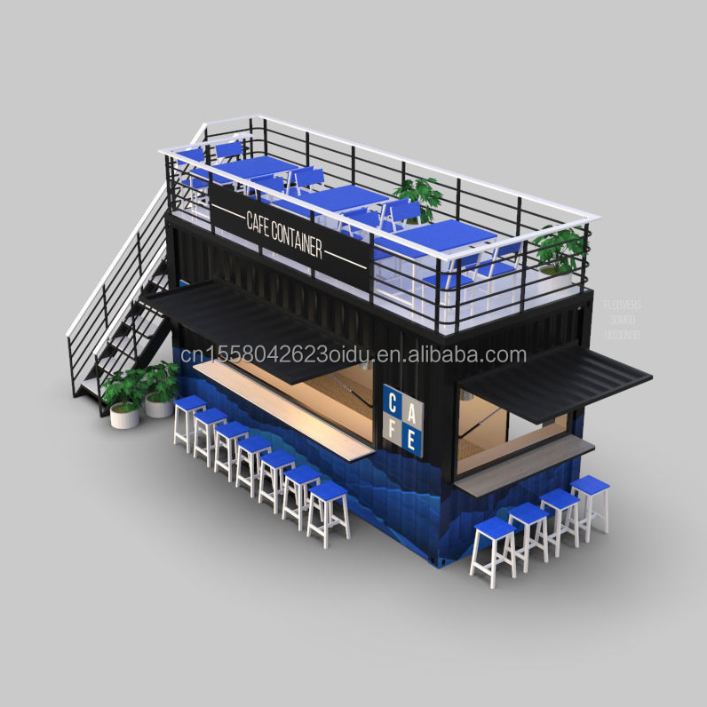 Customized Color 20FT or 40FT Luxury Shipping Container Bar Prefabricated Foldable Cafe Container Coffee Shop
