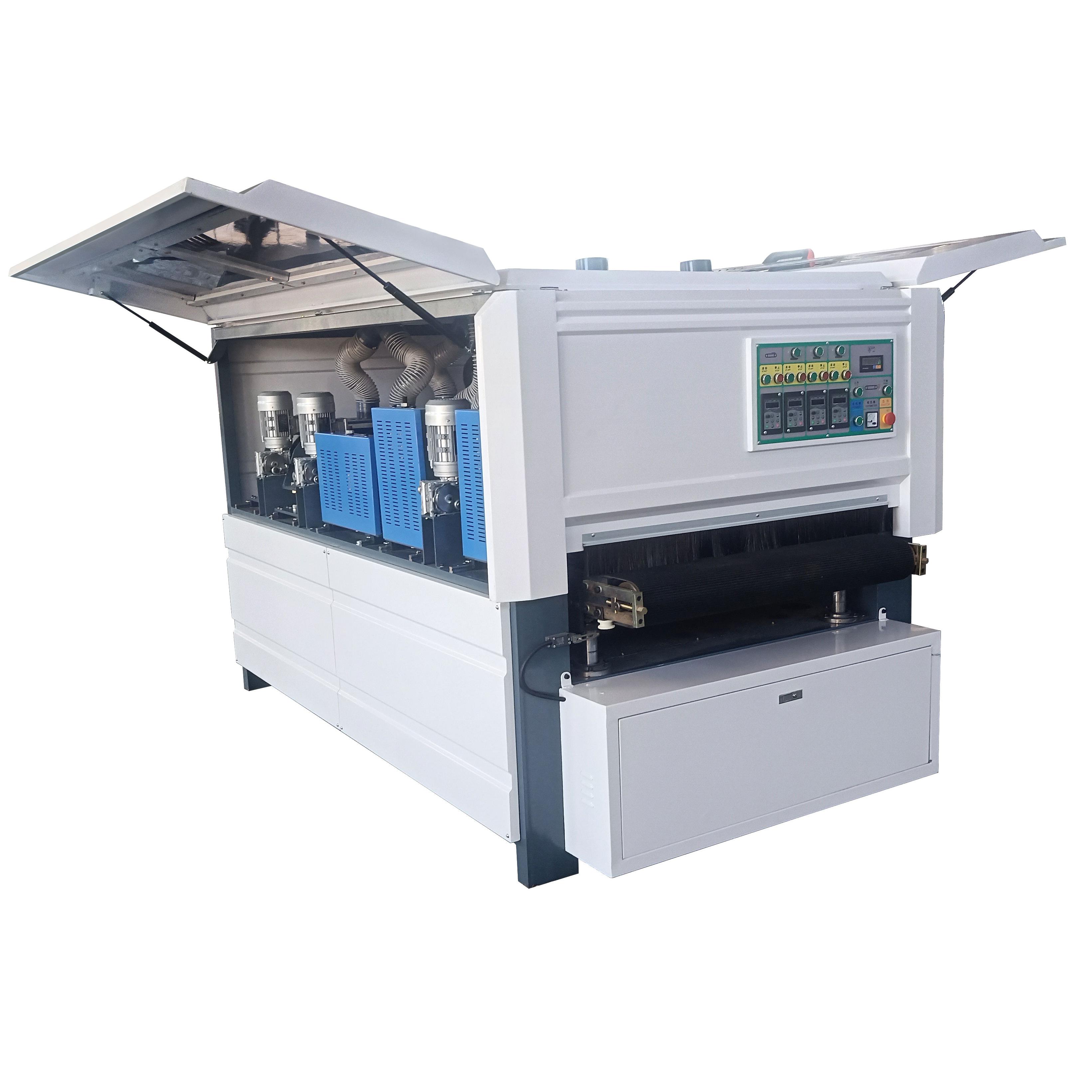 Wood Board Edge Brush Sander Drum Sanding Machine for Various Shapes Frequency Control